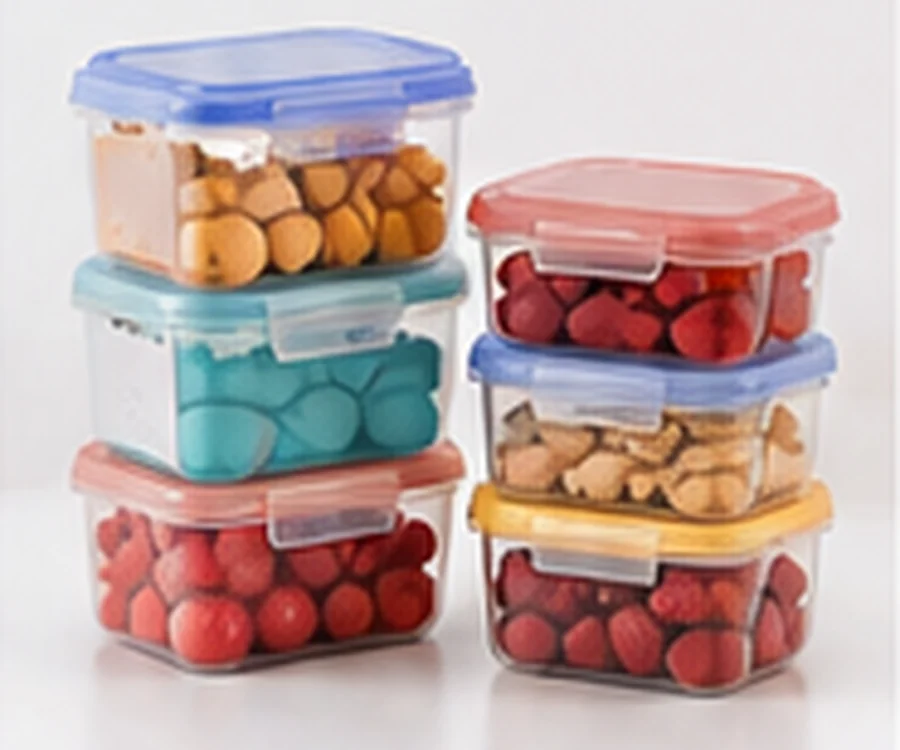 Reusable snack containers with fruit