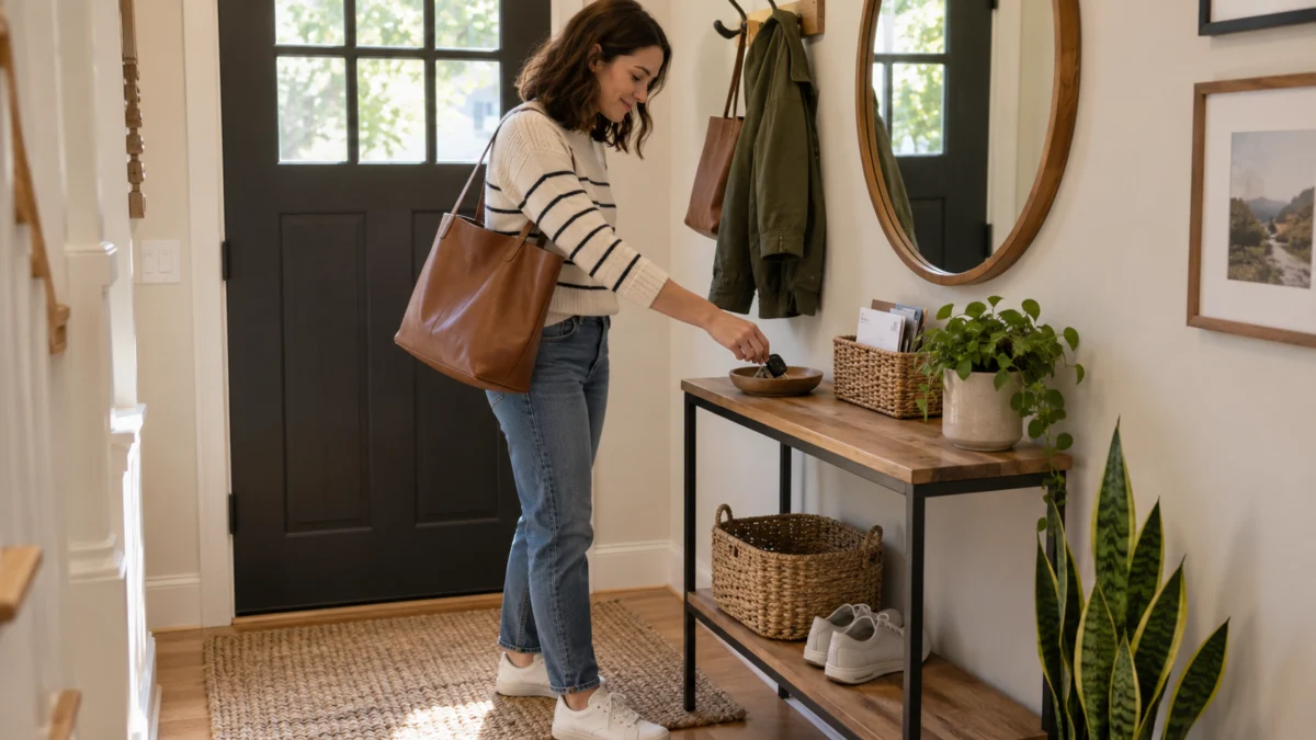 How to Create a Small Drop Zone by the Front Door