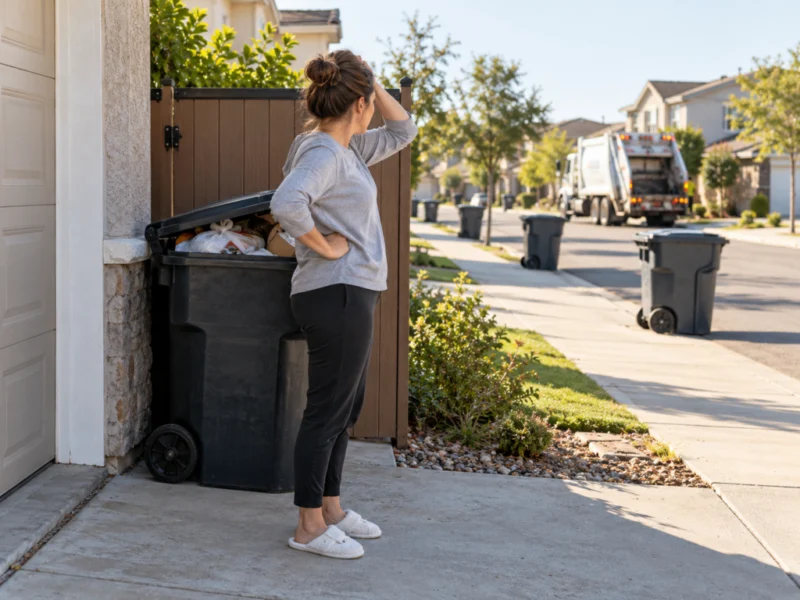 A Simple Reminder for Trash Pickup Night