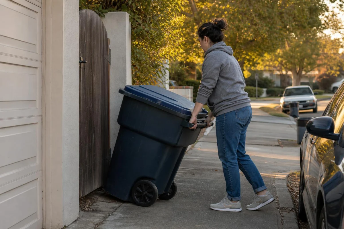 A Simple Reminder for Trash Pickup Night