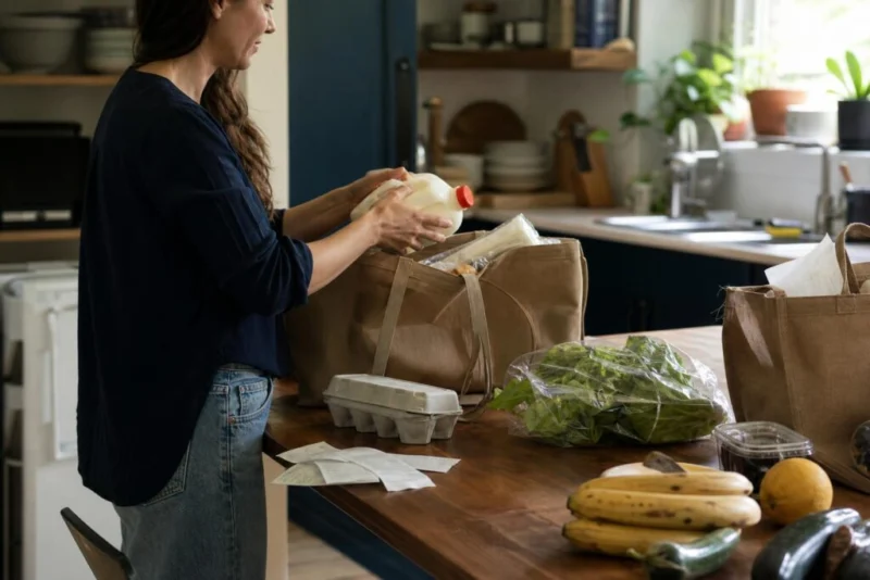 Unpack Groceries and Clear the Countertop